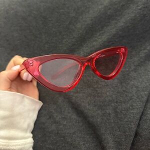 Le specs X Adam Selman Pink see through sunglasses
